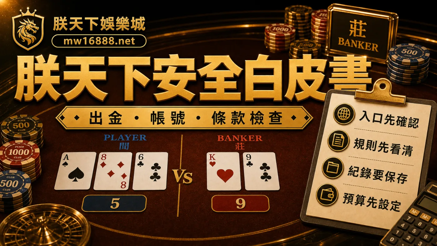 朕天下安全白皮書：出金、帳號、條款檢查