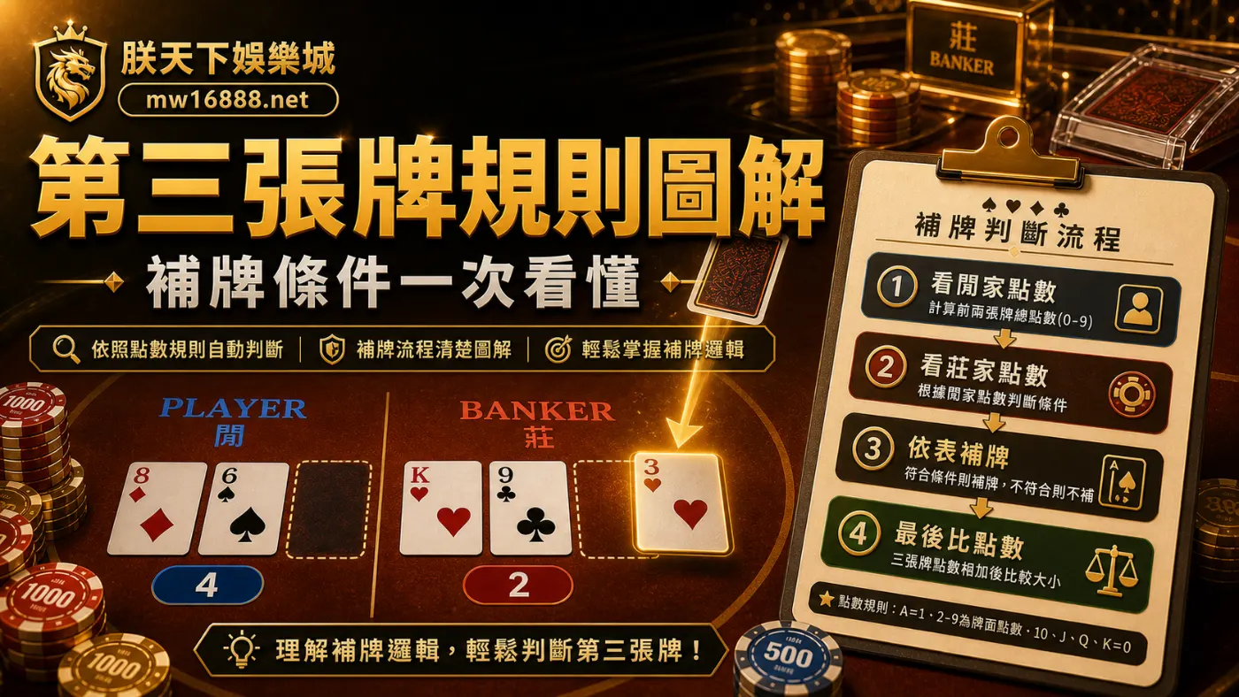 朕天下娛樂城第三張牌規則圖解封面圖