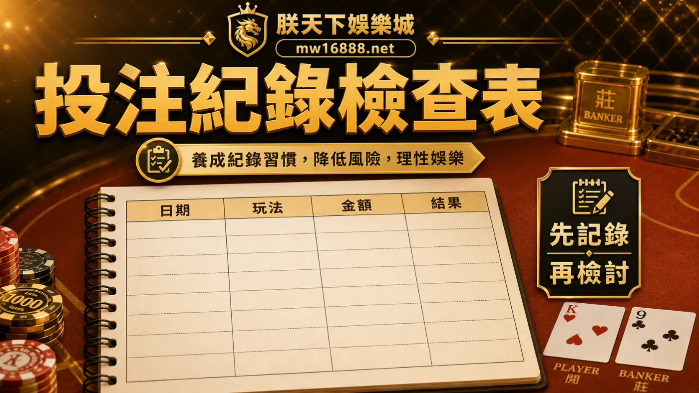 百家樂投注紀錄檢查表資訊圖