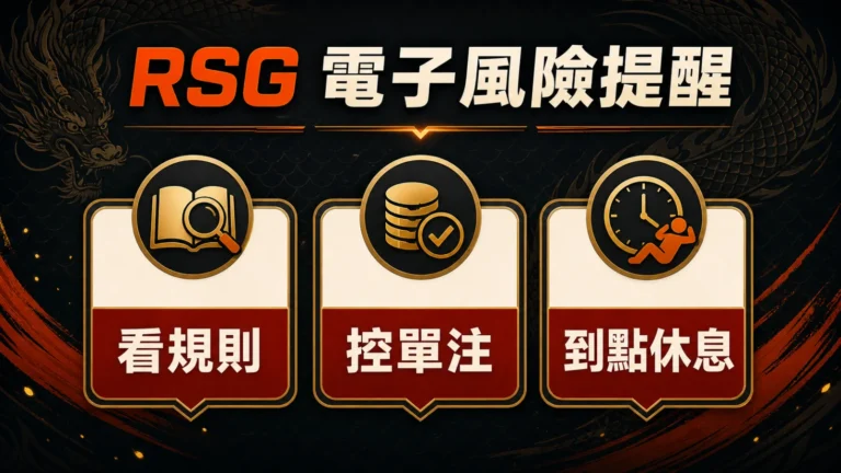 RSG 電子風險提醒包含看規則控單注到點休息