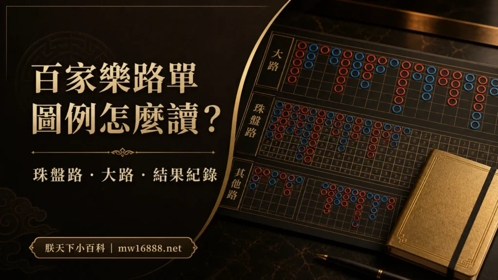 百家樂珠盤路與大路的結果紀錄示意圖
